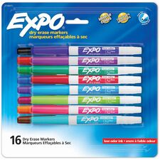Dry-erase Markers, Fine Point, Nontoxic, 16/PK, Assorted
