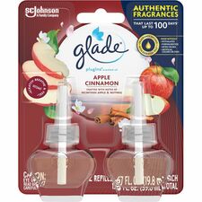 Air Freshener Refills, f/Glade Plug-In, Apple Cinn, 1.34oz, 2/PK