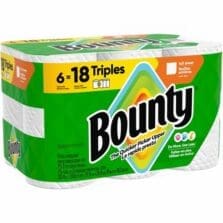 Paper Towels, Bounty, Select-A-Size, Triple, 75/RL, 6RL/CT, WE