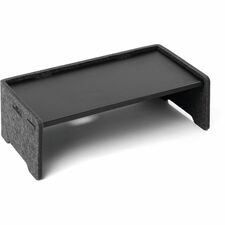 Monitor Stand, Height-Adj, PET Felt, 19.5"x10.2"x6.4", Charcoal