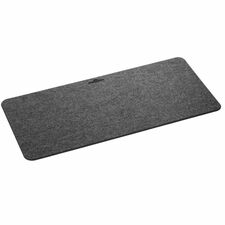 Desk Mat, w/Phone Holder, PET Felt, 27-1/2"Wx13"H, Charcoal