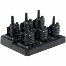 Radio, 2-Way, w/Flashlight, Gang-Charger, 2 Watts, 6-Pack, BK/GY
