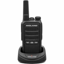 Radio, 2-Way, Rechargable, w/Flashlight, 2 Watts, 2/EA, BK/GY