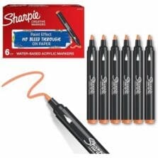 Markers, Bullet, Acrylic, Water-Based, 6/Box, Orange