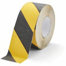 Tape, Floor Marking, Anti-Slip, In/Outdoor, 2.95"Wx590"D, YW/BK