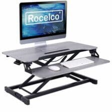Desk Riser, Converter, Detached Tray, 31.5"Wx17.25"D, GY