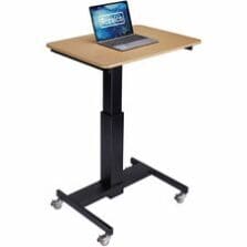 Desk Riser, School Desk, Gas Spring Assist, 28"Wx20"D, Brown