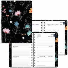Planner, Wkly/Mthly, 12 Mths, Jan-Dec, 8"x5"Pg, Dramatic Floral