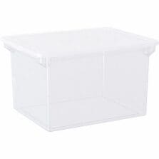 File Tote, w/Clear Lid, Letter/Legal, 14"x18-1/3"x10-1/2", Clear