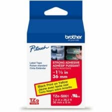 Label Tape, Xtra-Strength, f/P-touch, 1.4"x26.2', BlackonYellow