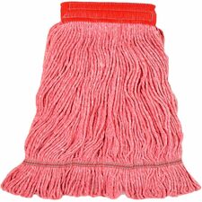 Mophead, Looped, Cotton Synthetic, 4-Ply, 5" Headband, Large, Red