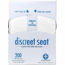 Covers, f/Toilet Seat, Self-Disposing, Paper, 200/PK, 25PK/CT, WE