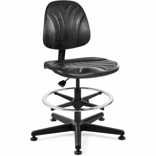 Chair, Non-Tilt, Mush. Glide, 350 lb Cap., Poly, 27"x27"x52", BK