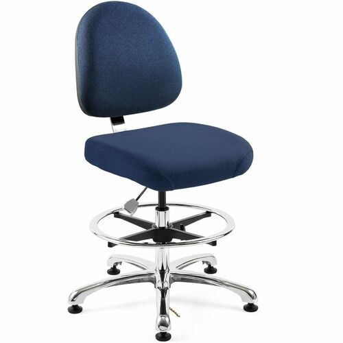 Chair, EDS, w/Brass Drag Chain, Non-Tilt, Fabric, 27"x27"x52", BK
