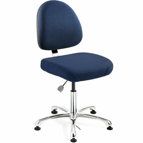 Chair, ESD, w/Drag Chain, Non-Tilt, Fabric, 25"x25"x41.5", Black