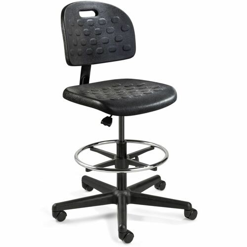 Chair, w/Foot Ring & Handle, Adjustable, Poly., 27"x27"x48.5", BK
