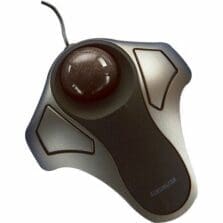 Orbit Optical Trackball, 6'Cord, 5"x5-1/2"x1-3/4", Black/Silver