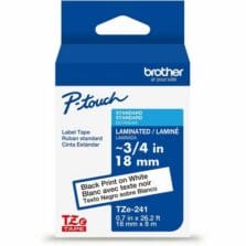 Label Tape, Laminated, f/P-touch, 0.7"x26.2', BlackonWhite