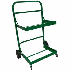 Cart, f/Recycling Bins, 220lbCap., Aluminum, 21"x44"x26", Green
