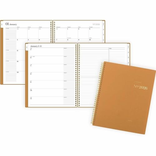 WorkStyle Weekly/Monthly Planner, 11 x 8.5, Baked Clay Cover, 12-Month (Jan-Dec): 2026