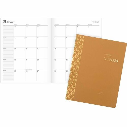 WorkStyle Stitched Monthly Planner, 11 x 8.5, Sunbaked Clay Cover, 12-Month (Jan-Dec): 2026