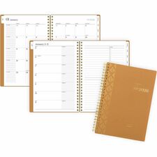 Planner, Wkly/Mthly, 12Mths, Jan-Dec, 5-1/2"x8-1/2"Pg, Clay