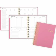 Planner, Wkly/Mthly, 12Mths, Jan-Dec, 8-1/2"x11"PgSz, Pink