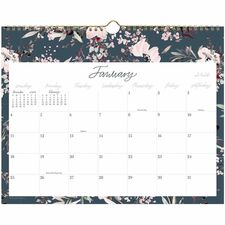 Wall Calendar, Mthly, 12Mths, Jan-Dec, 15"x12", Calista Floral