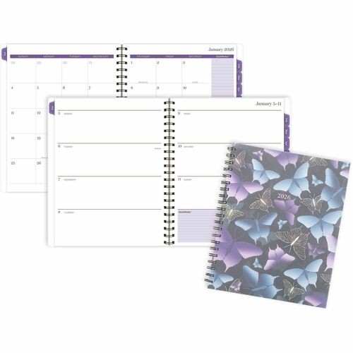 Planner, Mariah, Wkly/Mthly, Jan-Dec, 8-1/2"x11", Blue/Purple