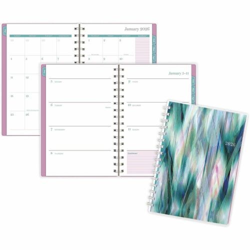 Planner, Neo, Wkly/Mthly, Poly Cover, Jan-Dec, 5.5"x8.5", Floral