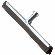 Squeegee, f/Floors, Rubber Blade, Steel Frame, 18", Black/Silver