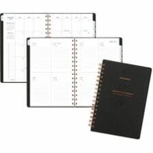 Planner, Weekly/Monthly, 13-Month, Jan-Jan, 5-1/2"x8-1/2", Black