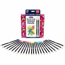 Colored Pencils, Blending&Shading, Gel Core, Vibrant, 24/PK, AST