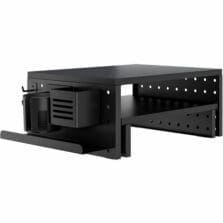 Pegboard Riser, For 32" Monitors, 15.9 x 11.8 x 7.3, Black, Supports 20 lbs