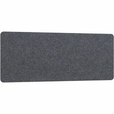 Tackboard, f/48" Cubicle, Fabric, 46"x17", Cool Charcoal
