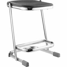 Stool, SteelFrame, 14-Gauge, Polyprop.Seat, 16.75"x16.25"x22", BK