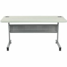 Table, Steel, Plastic, Flip, Caster, Charge, 24"x29.5"x60", Speckled Grey