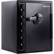 Safe, Fireproof&WaterResistant, DigitalLock, 2MultiPositionTrays, SolidSteel, 18.6"Wx19.3"Dx23.8"H, Black