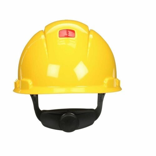 SecureFit Hard Hat with Uvicator, Four-Point Ratchet Suspension, Yellow