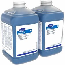 Glass Cleaner, J-Fill, Ammoniated, Glance, 2.5Liter, 2/CT, Blue