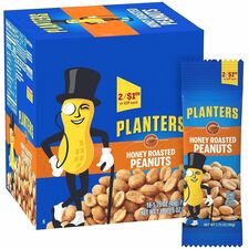 Nuts, Peanuts, Honey Roasted, Salted, Snack Packs, 18/CT, Multi