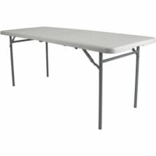 Table, Fold, Steel, Plast., No Assbly, 30"x60"x29.25", Speckled GY