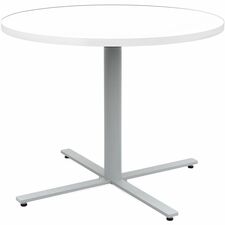 Table, Cafe, w/36" Round Top, Jurni, 36"x36"x29", Designer White