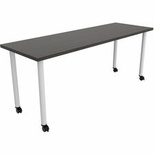 Table, Multi-Purpose, Post Leg, Casters, 72"x24"x29", Asian Night