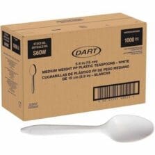 Teaspoons, Standard-Length, Disposa., Polyprop.1000/Box, 1/CT, WE