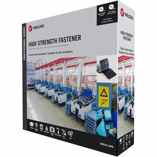 Fastener, Hook&Loop, High-Strength, Xtreme Temp., 140F, 2", Black