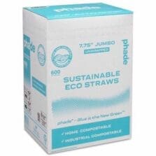 Straws, Comp., Univ.Fit, PHA, ColdBev., 7.75", 600/BX, Caribbean BE
