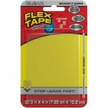 Tape, Mini, AllPurp, Flex, Water/Air/Moisture, UVResist, RubberBack, MultiSurface,Repairs, 3"x4", 2/PK, CR