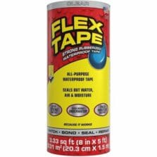 Tape, LargerSize, AllPurp, Flex, Water/Air/Moisture, UV-Resist, RubberBack, MultiSurface,Repairs, 8"x5', CR