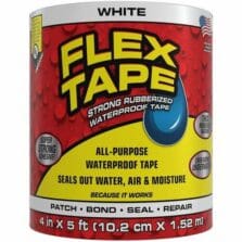 Tape, AllPurpose, Flex,Water/Air/Moisture, UV-Resist, RubberizedBack, MultiSurface, f/Repairs, 4"x5', WE